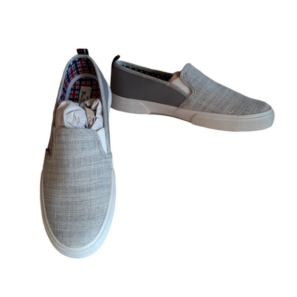 Ben Sherman Mens Percy Slip-On Sneaker Gray BNM00062-GY49 Casual Deck Shoes 8M